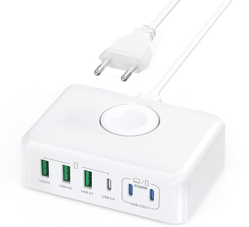 USB C Ladegerät,170W USBC Stecker Ladegeräte mit 1.5M verlängerte Linie für iPhone 16/15 Pro Max/11/12/13/14/XS/XR/X,Galaxy Ladestecker USB c,Google Fast Charger,Android 7-in-1 super Ladestation USB