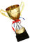 INOOMP 1 Pc Grande del del Premio d'oro di Bocce medaglia del Primo Posto del Primo Posto della Competizione Sportiva di Gioco