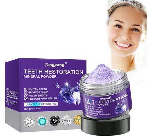 Fengyang® Polvo De Restauración De Dientes, Polvos Minerales Dentales, Polvo Mineral De Restauración Dental, Esencia De Limpieza Y Restauración, Proteger Las Encías Y Refrescar El