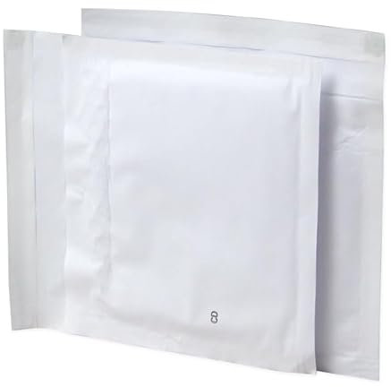 Paxit - Luftpolsterumschläge, 100 Stück Satz, Versandtaschen Luftpolster, Luftpolstertaschen, Luftpolsterumschlag, Gepolsterte Briefumschläge, Weiß, CD - 200x175 mm