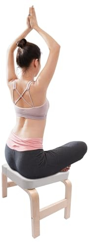 Yoga-Kopfstand-Bank – 200 kg Kapazität Inversionsstuhl für Familien-Fitnessstudio – stabiles Holzdesign für Taillen-, Bein- und Hüftübungen – perfekt für Yoga und Inversionen