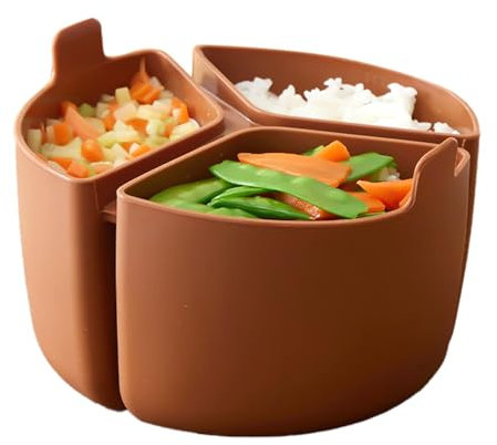Slow Cooker Separator | Reusable Silicone Casserole Insert | 3 Compartments Heat Resistant Dutch Oven Divider for Festive Meals