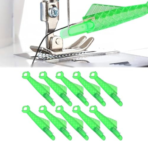 10 Pcs Needle Threaders for Sewing Machine – Automatic Fish Mouth Needle Threader Tool – Easy Threading Sewing Accessories for Craft and DIY