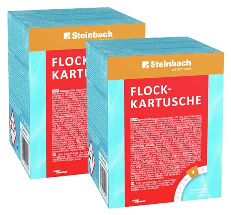 STEINBACH Flockkartusche 2 kg | zur Bindung von Schwebstoffen & Trübungen im Poolwasser | für glasklares Wasser | verbessert die Sandfilterleistung | Nicht für Kartuschenfilter geeignet