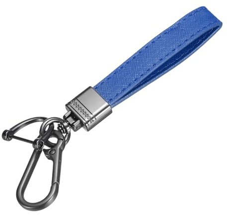 PATIKIL Leather Keychain, Leather Key Fob Wristlet Car Key Chain Ring Clip with Anti-Lost D Ring for Home Cars