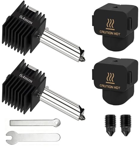 2 pezzi 0,4 mm Hotend Kit per Bambu Lab A1/A1 Mini, testina di ricambio per stampanti 3D con ugello e custodia in silicone, A1 Mini Upgrade Hotend Kit per Bambu Lab A1/A1 Mini stampante 3D