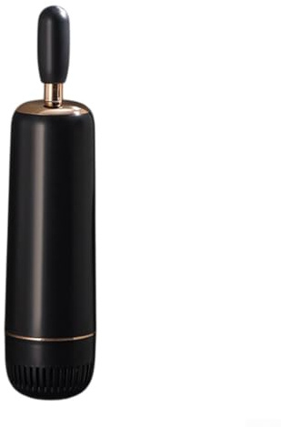 Compact Toilet Brush Set with Sealed Lid Design for Control and Hygiene (Black gold)