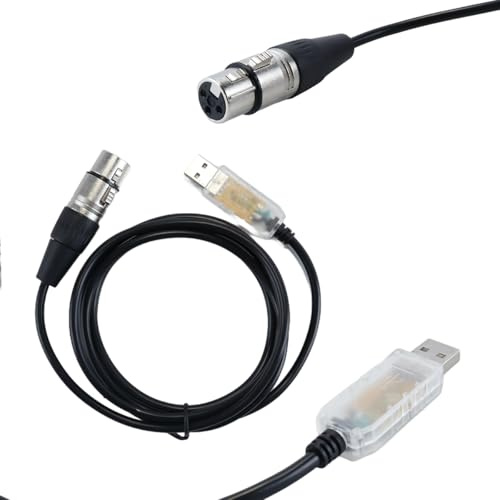 Durlo USB Rs485 XLR Dmx Bühnenbeleuchtungs-Controller-Kabel DIY für SGM Download (Länge: 1,8 m)
