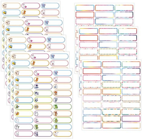 240PCS Personalised Name Stickers Animal Labels for School Items | Self Adhesive Name Stickers And Name Stickers For Clothes For Bottles, Lunch Boxes And Stationery