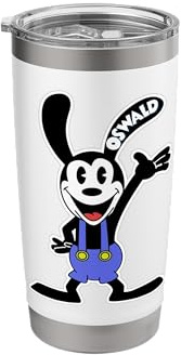 Oswald Rabbit Blue Overall Waving Stainless Steel Insulated Tumbler