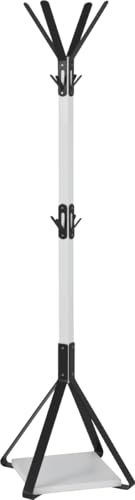 HAKU Garderobenständer schwarz, weiß, MDF, Mantelständer Metall - Maße: B 41 x H 178 x T 41 cm, Style: Modern