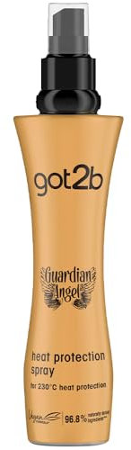 Got2b - Spray protector del calor Guardian Angel, 200 ml, Protege el pelo de los efectos del calor, Protección del calor hasta 220ºC
