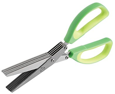 Mastrad - Ciseaux à Herbes - 5 Lames - Peigne de nettoyage - couper - ciseler - Herbes aromatiques - Lames professionnelles acier inoxydable