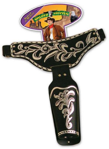 Revolvergürtel schwarz für Cowboys