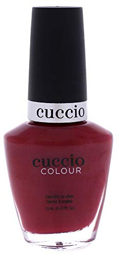 Cuccio Nail Lacquer Polish Red Eye to Shanghai Dark Red with a Blue Base 13ml