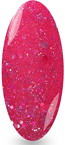 Pink Sparkly Glitter Nail Polish - (Diamond Candy) Candy Barbie Like Cerise LED and UV Nail Polish Nailac Gel NYK1 Best Professional Manicure Pedicure Polishes for Gel Lamps