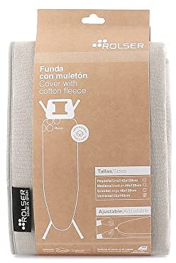 Rolser Funda 100% Algodón para Tabla de Planchar - Talla Universal 140x55 cm - Natural Arena