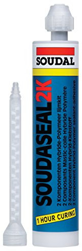 Soudaseal 2K - Mastic colle polymère hybride 2 composants - Soudal - Cartouche de 250 ml Gris