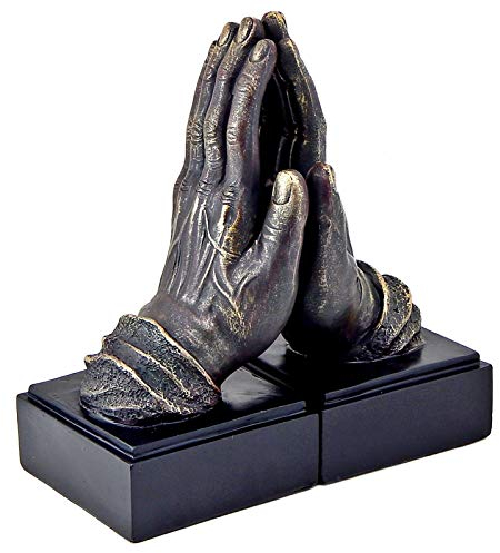 Bellaa 26393 Buchstützen mit betenden Händen, inspirierend, christliches Andenken, Buchstützen, 25,4 cm
