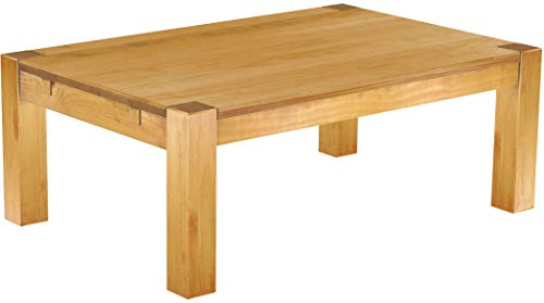 B.R.A.S.I.L.-Möbel Brasilmöbel Couchtisch Rio Kanto 120x80 cm Honig Wohnzimmertisch Holz Tisch Pinie Massivholz Stubentisch Beistelltisch Echtholz Größe und Farbe wählbar