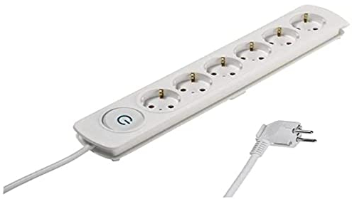 VIVANCO Steckdosenleiste 6-Wege Power Ekls 6W25 37649, 1 x 6, 250 m, 6 Steckdosen, 16 A, 3680 W, 50 Hz