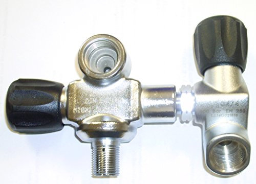 High Tech Diving Double valve à air comprimé 300 bar Filetage du goulot M18 x 1,5