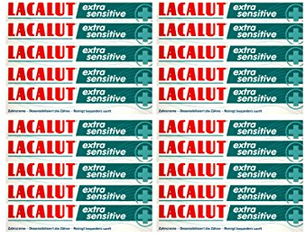 20x LACALUT extra sensitive Zahnpasta 75ml Zahncreme, PZN: 10991693, Made in Germany NEU