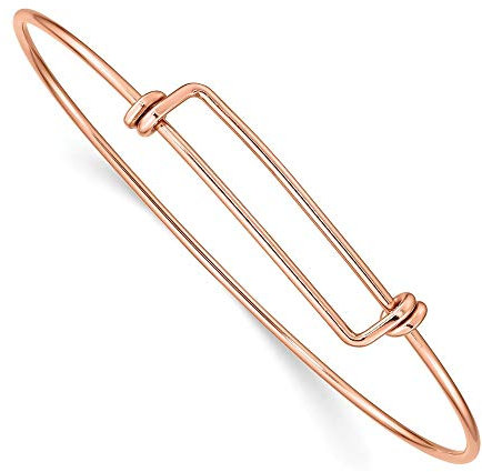 Diamond2deal Armreif Rotgold gefüllt 1,65 mm verstellbar