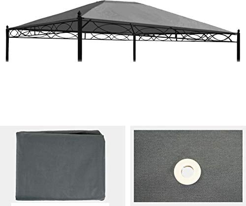 Ersatzbezug für Dach Pergola Pavillon Cadiz 4x3m - grau
