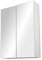 HOMCOM Mirror Cabinet, Wall Mount Bathroom Storage Cabinet with Adjustable Shelf, Double Door Cupboard, 60 x 15 x 75 cm, White