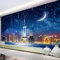 3D-Fototapete City Night Große Wandbilder Tapeten Wohnkultur Wohnzimmer Schlafzimmer Wandverkleidung Gemälde Tapete Wanddekoration fototapete 3d Tapete effekt Vlies wandbild Schlafzimmer-200cm×140cm