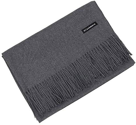 Cashmere Luxuriöser Schal aus superweicher Wollmischung, Anthrazit.