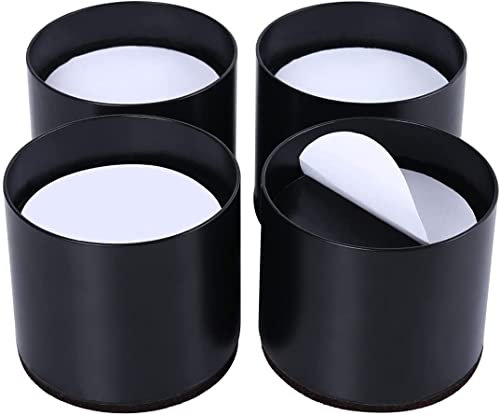 Ezprotekt 2 Zoll Möbelerhöhung aus Karbonstahl, 3.15 Zoll im Durchmesser, Selbstklebende Möbelerhöhung Fügt 2 Zoll Höhe zu Betten, Sofas Schränken, Unterstützt 50.000 lbs, Runden Schwarz