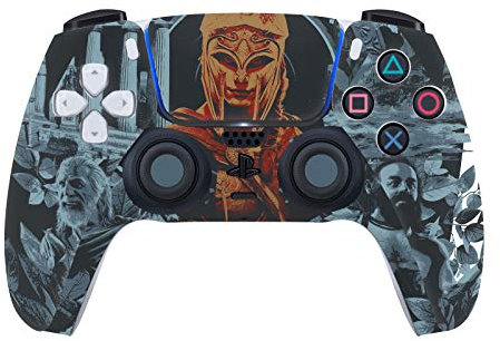 Head Case Designs Offizielle Zugelassen Assassin's Creed Kassandra Vine Odyssee Kunstwerk Vinyl Frontplatte Haut Gaming Aufkleber Abziehbild kompatibel mit Sony Playstation 5 PS5 DualSense Controller