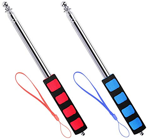 Asta de Bandera Telescópica, Asta de Bandera Telescópica de 6 Partes de acero Inoxidable, 1,6 m, 2 Piezas