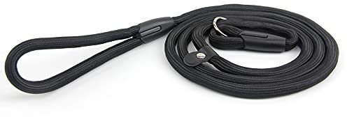 Gifts UK® Dog Puppy Training Slip Rope Dog Lead 1cm Strong Nylon Training Walking Leash (Black)