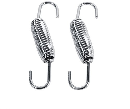 2 Pièces Ressort D'échappement de Moto Longueur 65mm Tuyau de Silencieux D'échappement Ressort Pivotant en Acier Inoxydable Ressorts de Montage Entièrement Rotatifs pour Moto Dirtbike Exhsnowmobile Di