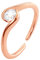 Heideman Ring Blix Damen aus Edelstahl rosegold farbend matt Damenring für Frauen mit Stein weiss rosevergoldet poliert
