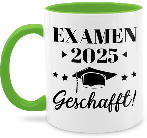 Tasse Tassen 325ml - Abi & Abschluss - Examen 2025 Geschafft - 325 ml - Hellgrün - 2024 2023 wärmende geschenk bestanden bestandene