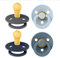 BIBS Colour Schnuller 4er-Pack, BPA-frei, Kirschform Nippel. Naturkautschuk/Latex, Hergestellt in Dänemark. 0-6 Monate (4er Pack), Deep Space Mix