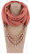 Damen Halskette Schal 180 * 48CM Schals Sonnenschutz Chiffon Schal Tücher Schmuck Anhänger Schmuck Headwrap Hijab Nationaler Stil Anhänger Schal Fransenschal mit Halsschmuck Anhänger Schal