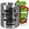 True Statements Edelstahltasse 330ml mit Karabiner personalisiert „Echte Männer fahren Motorrad und heißen ...“ – Motorrad Geschenke für Männer – Vatertag (Männer, Griff Rot)