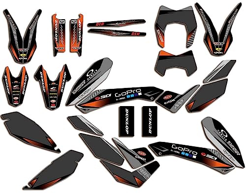ENARUI Adesivi Grafiche Compatibili con KTM 690 SMC R 2008 2009 2010 2011 e Numero Personalizzato Gratuito