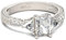 Jeulia Damen-Eheringe, Verlobungsring, funkelnder Schnitt, Sterlingsilber, Zirkonia, Diamant, Brautantrag, Verlobungsring, Jahrestag, Unendlichkeitsschmuck, mit Geschenkbox (Silber, 56(17.7))