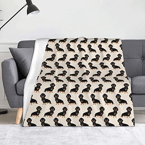 HAHAFU Niedliche Hundedecke, Picknickdecke, bedruckt, warm, saugfähig, Decke für Bett, Couch