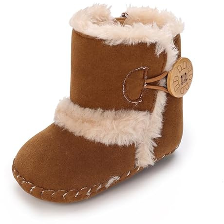 Sehfupoye Baby Winterstiefel weich Fleece Erste Walker Schuhe 0-18M