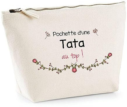 Trousse Tata au Top | Idée Cadeau Anniversaire Noël Famille Pochette Maquillage Toilette
