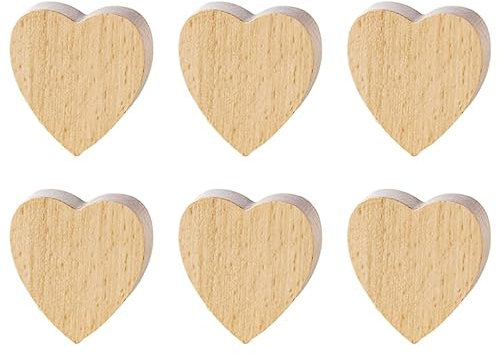 wooden door knobs,Wood Pull Knobs,Round Drawer Knobs,6 Pcs Wooden Star Hook Wood Clothes Hangers Solid Wood Wooden Cupboard Door Knob Wood Kitchen Pulls Handles Dresser Wardrobe Cupboard Handles (Co