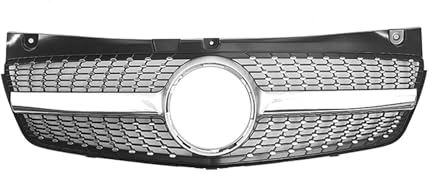 DECI Auto Front Kühlergrille für Mercedes Benz W639 Viano Vito 2011-2014,Front Nieren Kühlergrill Front stoßstange Gitter Waben Grill Dauerhaft,A/Schwarz