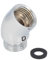 Shower Head Adapter,Solid Brass 135 Degree Shower Elbow Adapter,G1/2 Showers Head Extension Arm Connector (Chrome)